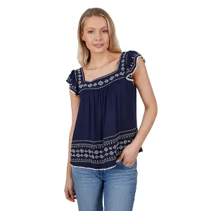 Wrangler Women's Esther Blouse Navy
