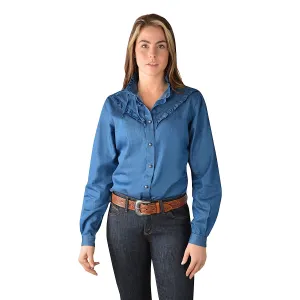 Wrangler Womens Hadley L/S Western Shirt Chambray