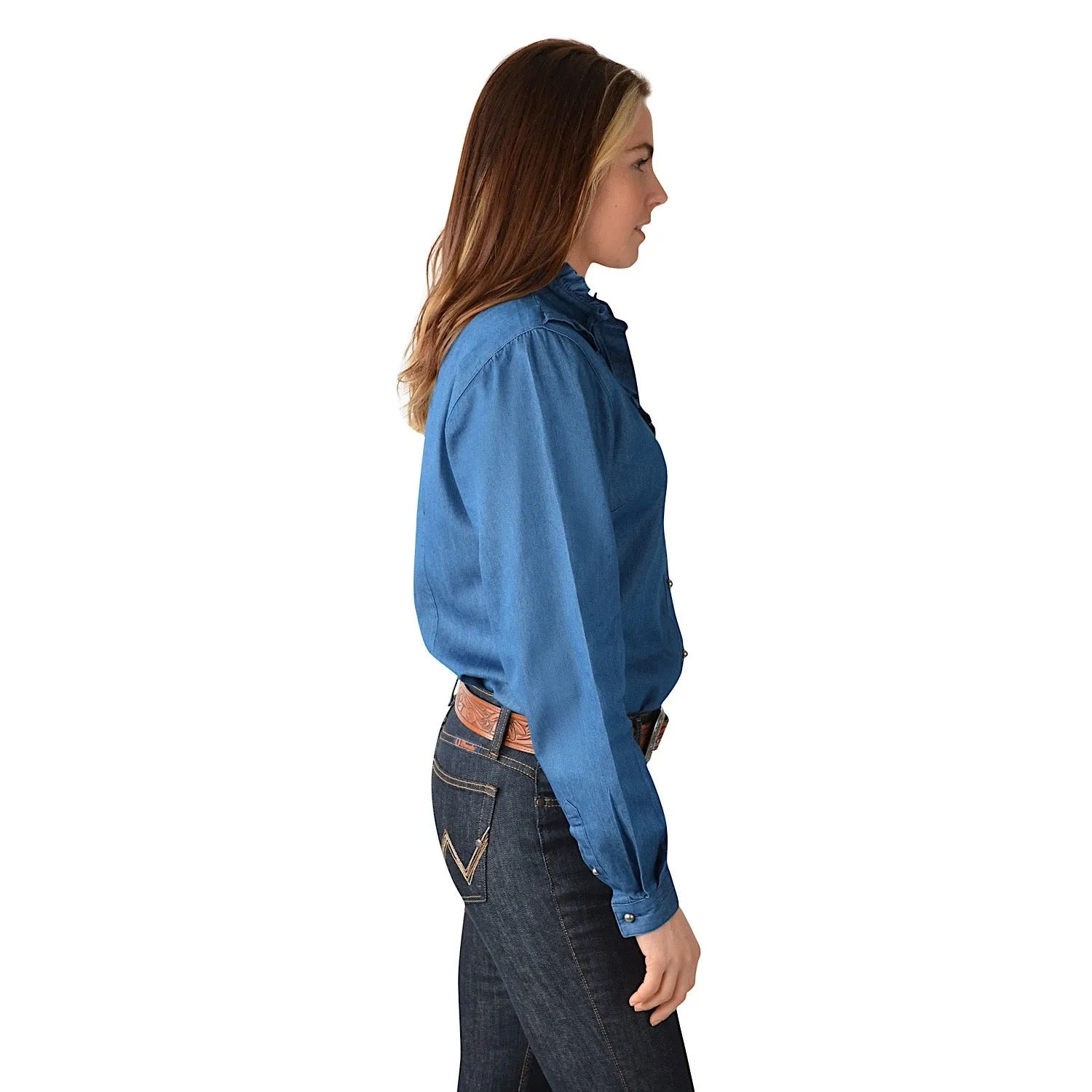 Wrangler Womens Hadley L/S Western Shirt Chambray