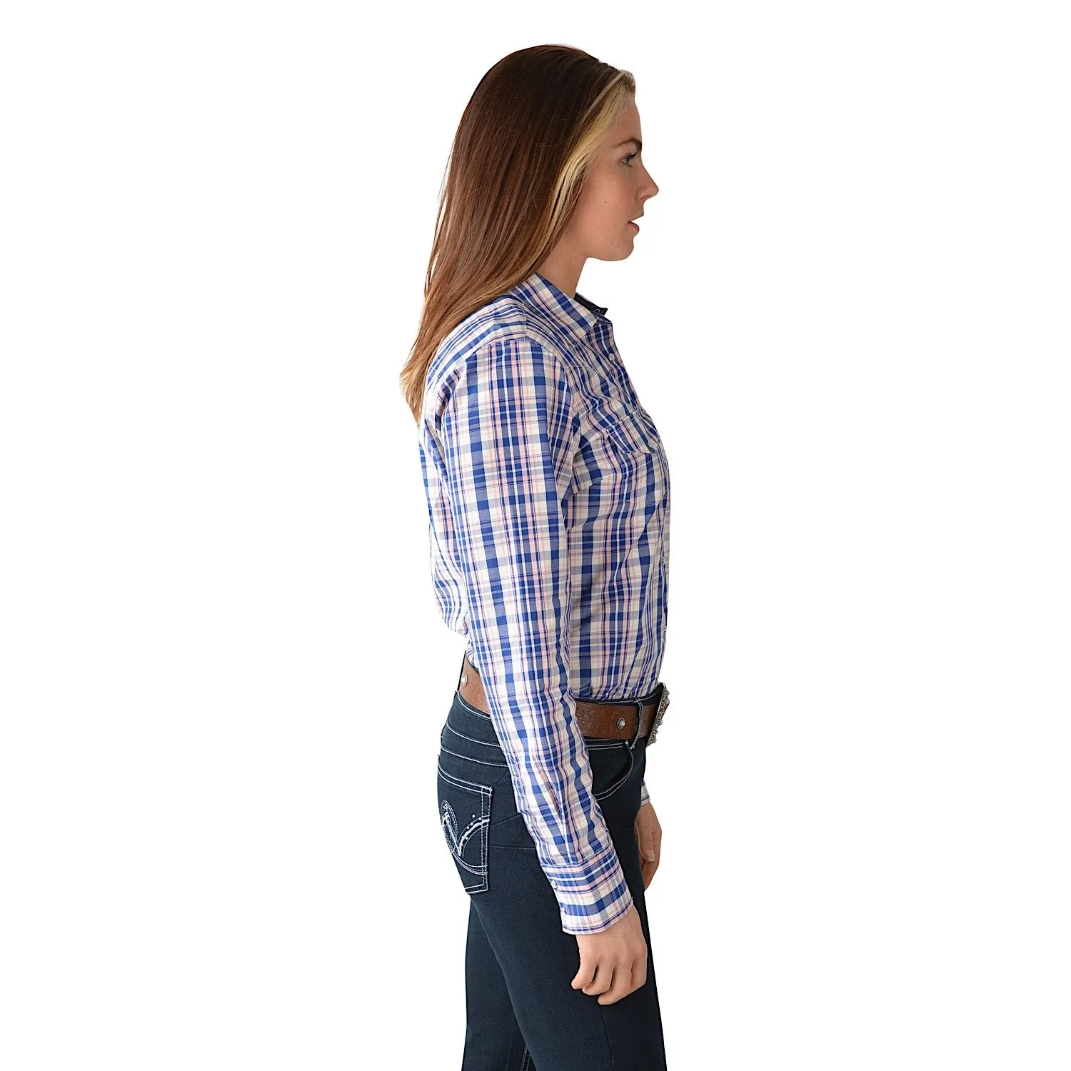 Wrangler Womens Isabelle Check L/S Western Shirt Multi