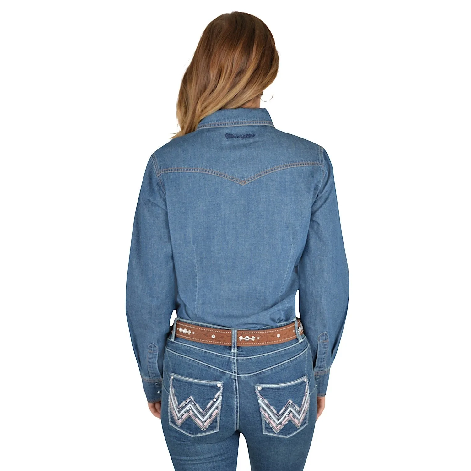 Wrangler Women's Jay Denim Western Shirt Denim