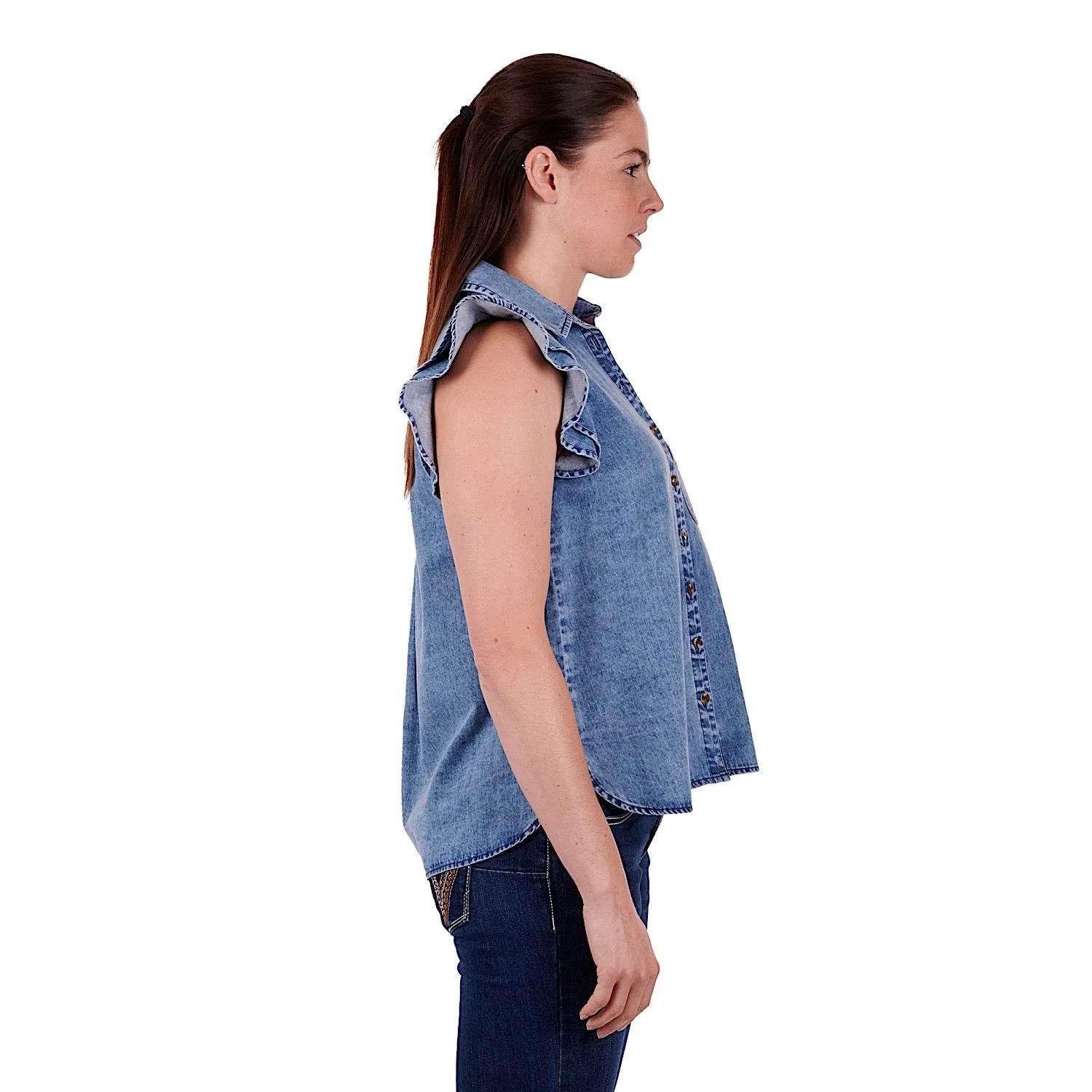 Wrangler Women's Kiara Blouse Denim
