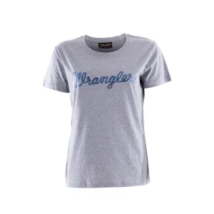 Wrangler Womens Lasso S/S Tee Grey Marle