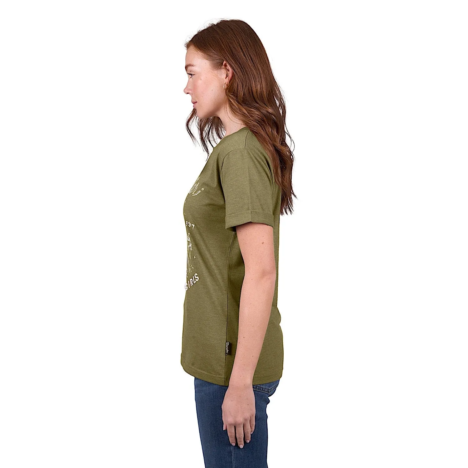 Wrangler Women's Layla Short Sleeve Tee - Khaki Marle
