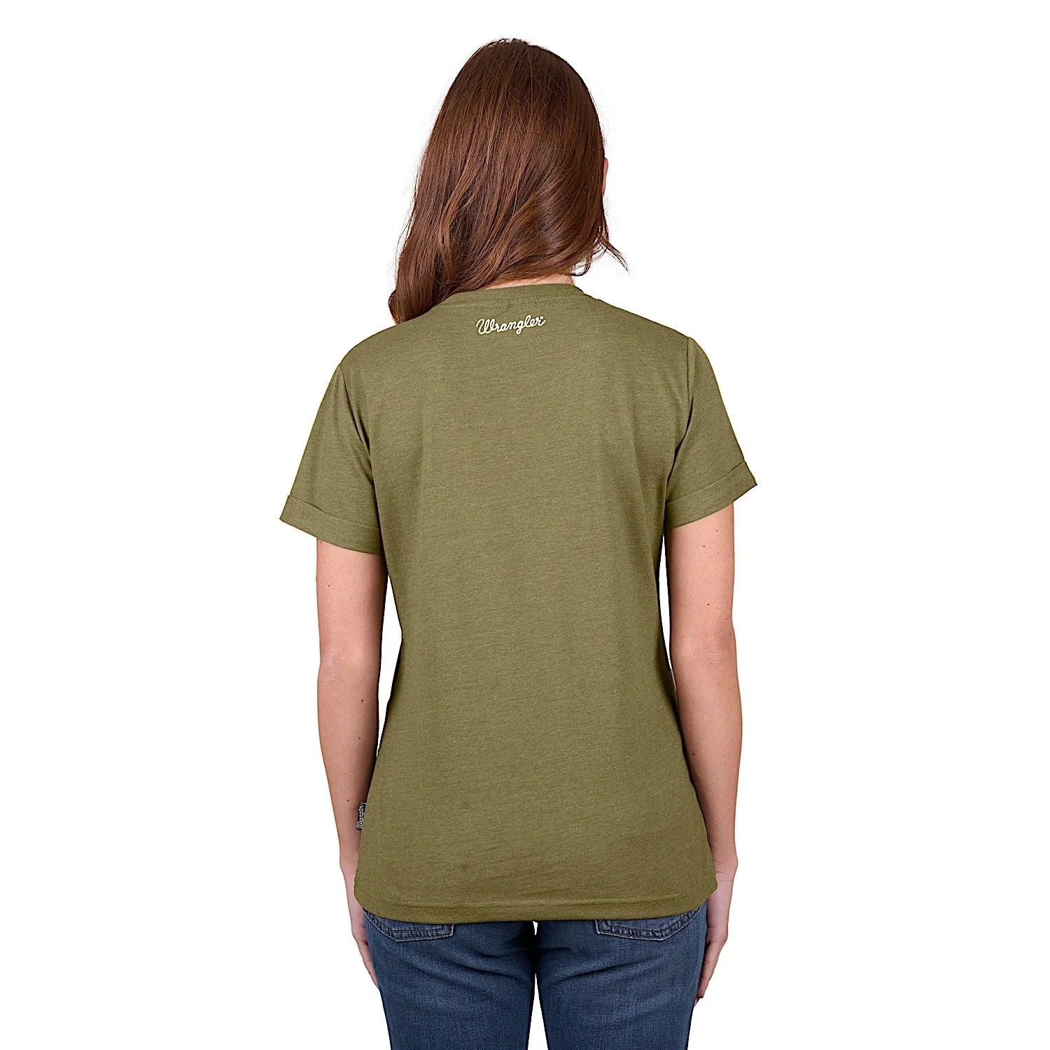 Wrangler Women's Layla Short Sleeve Tee - Khaki Marle