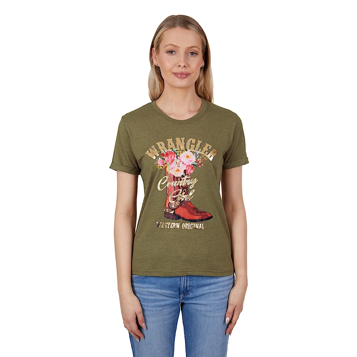 Wrangler Women's Macy Tee Khaki Marle
