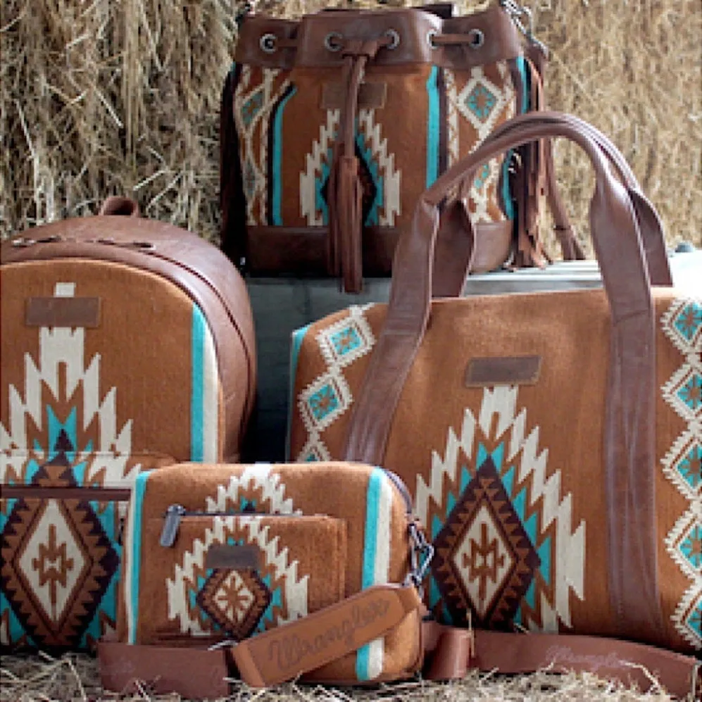 Wrangler Women's Maya Aztec Bucket Bag - Tan