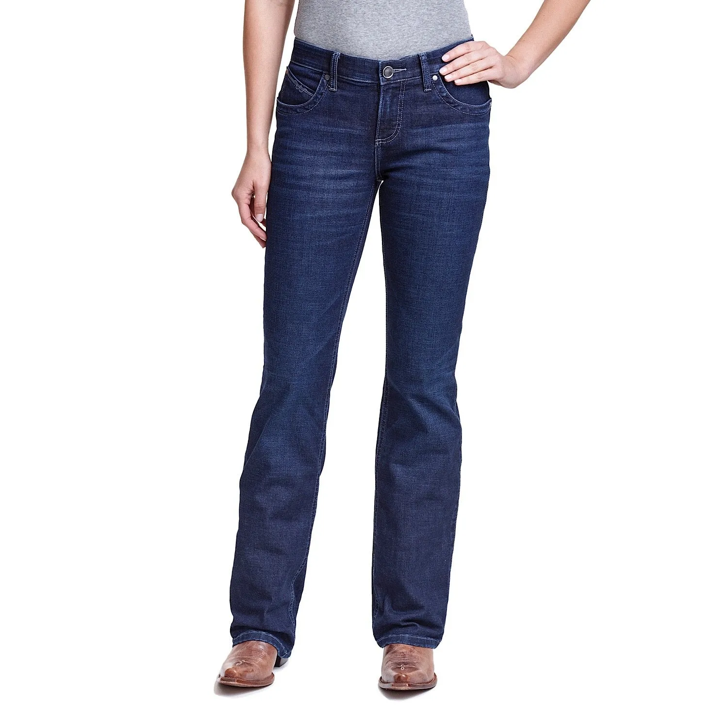 Wrangler Womens Mid Rise Boot Cut Jean - Q Baby 34" Leg Boot Scootin - WRQ20ST