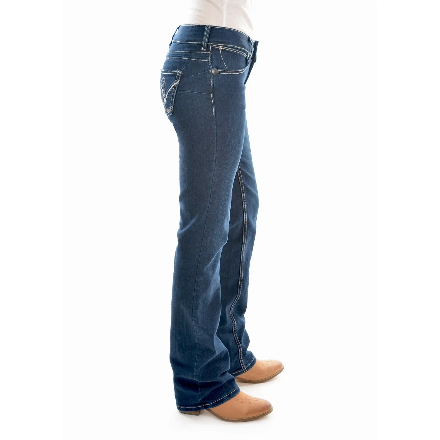 Wrangler Women's Mid Rise Jean 34 Leg Carolina Breakaway
