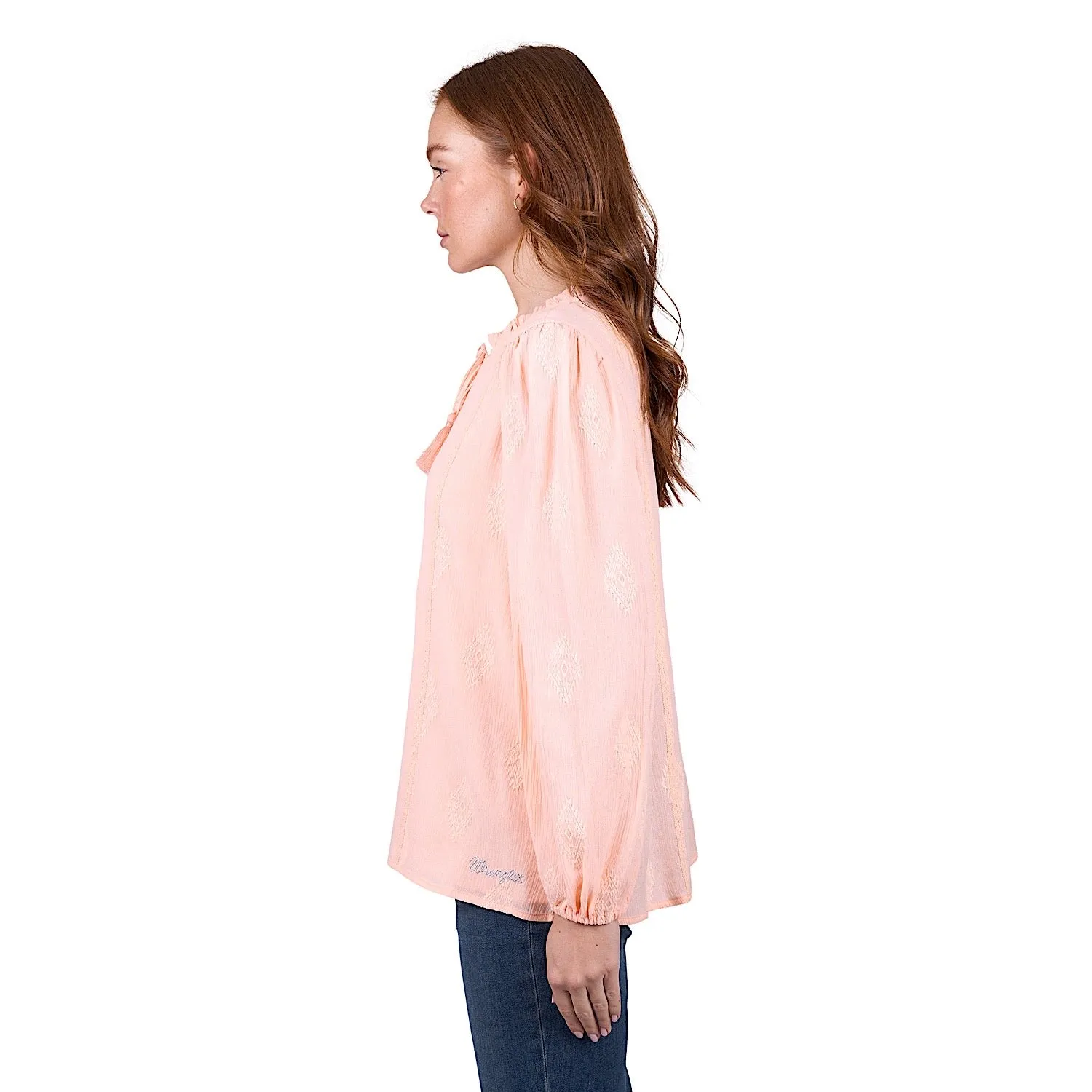 Wrangler Women's Neave Long Sleeve Blouse - Blush