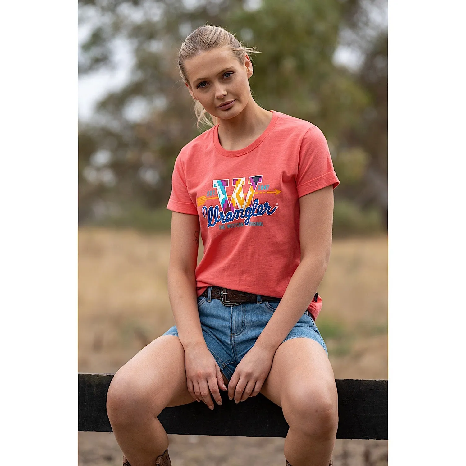 Wrangler Women's Nova Tee Coral