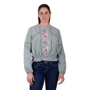 Wrangler Women's Ryleigh Blouse Lily Pad