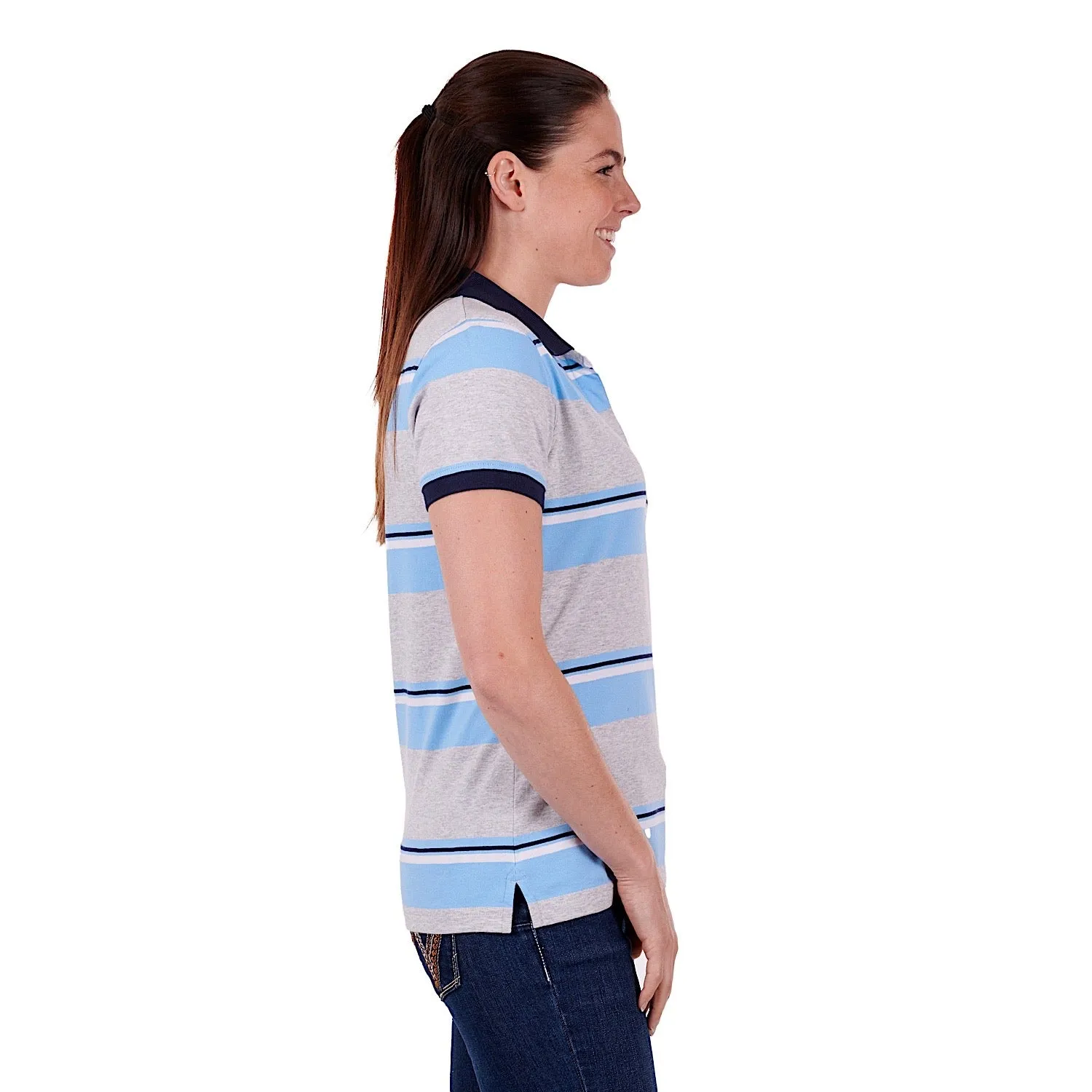 Wrangler Women's Sabrina Polo Blue/Greymarle