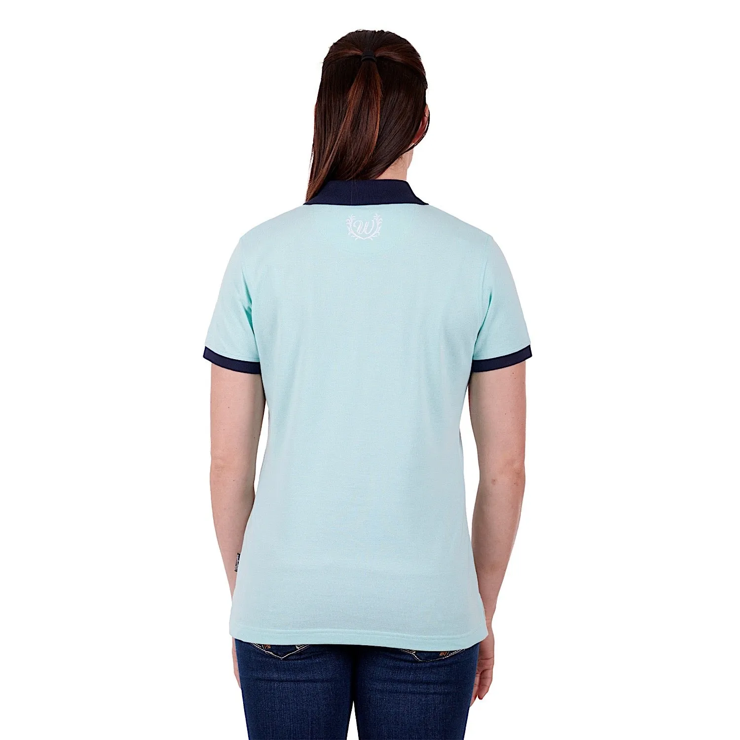 Wrangler Women's Selena Polo Aqua/Navy