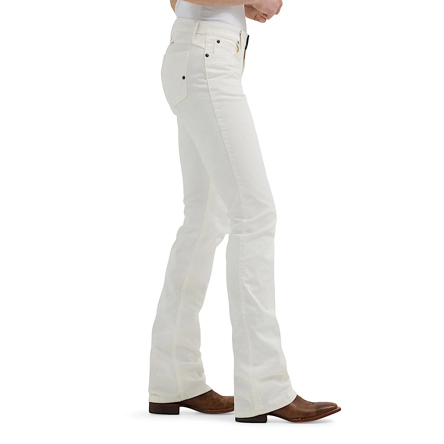 Wrangler Women's Ultimate Riding Jean - Q Baby - White 32Leg