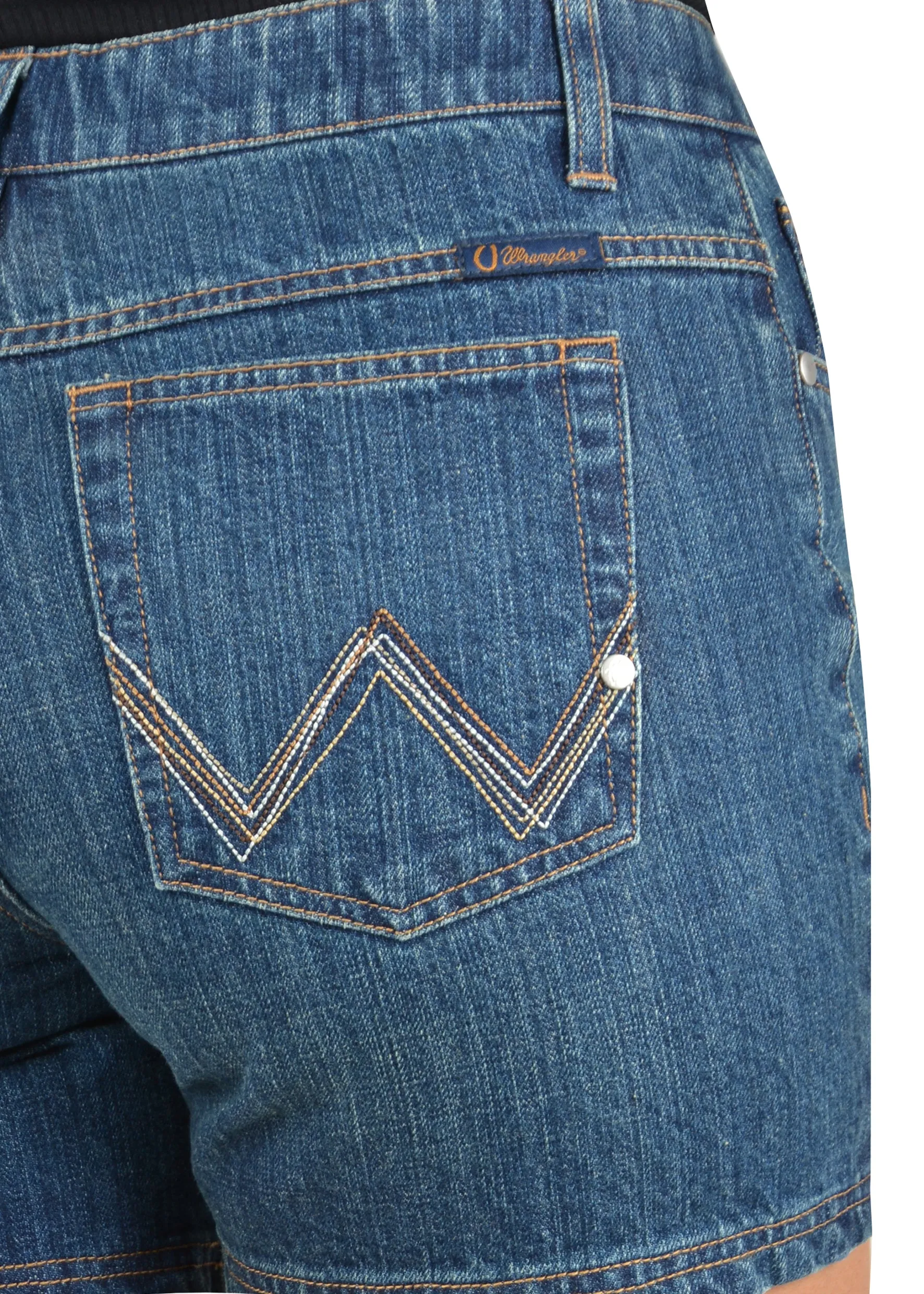 Wrangler Womens Ultimate Short - Q-Baby Mid Town Blue