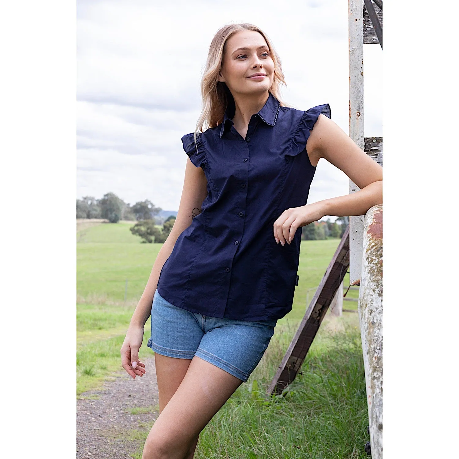 Wrangler Women's Valeria Blouse Navy